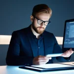 번역 품질 향상 꿀팁 - **Prompt:** A focused and detail-oriented professional, dressed in smart casual attire, sits at a mo...