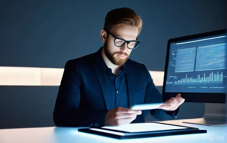 번역 품질 향상 꿀팁 - **Prompt:** A focused and detail-oriented professional, dressed in smart casual attire, sits at a mo...